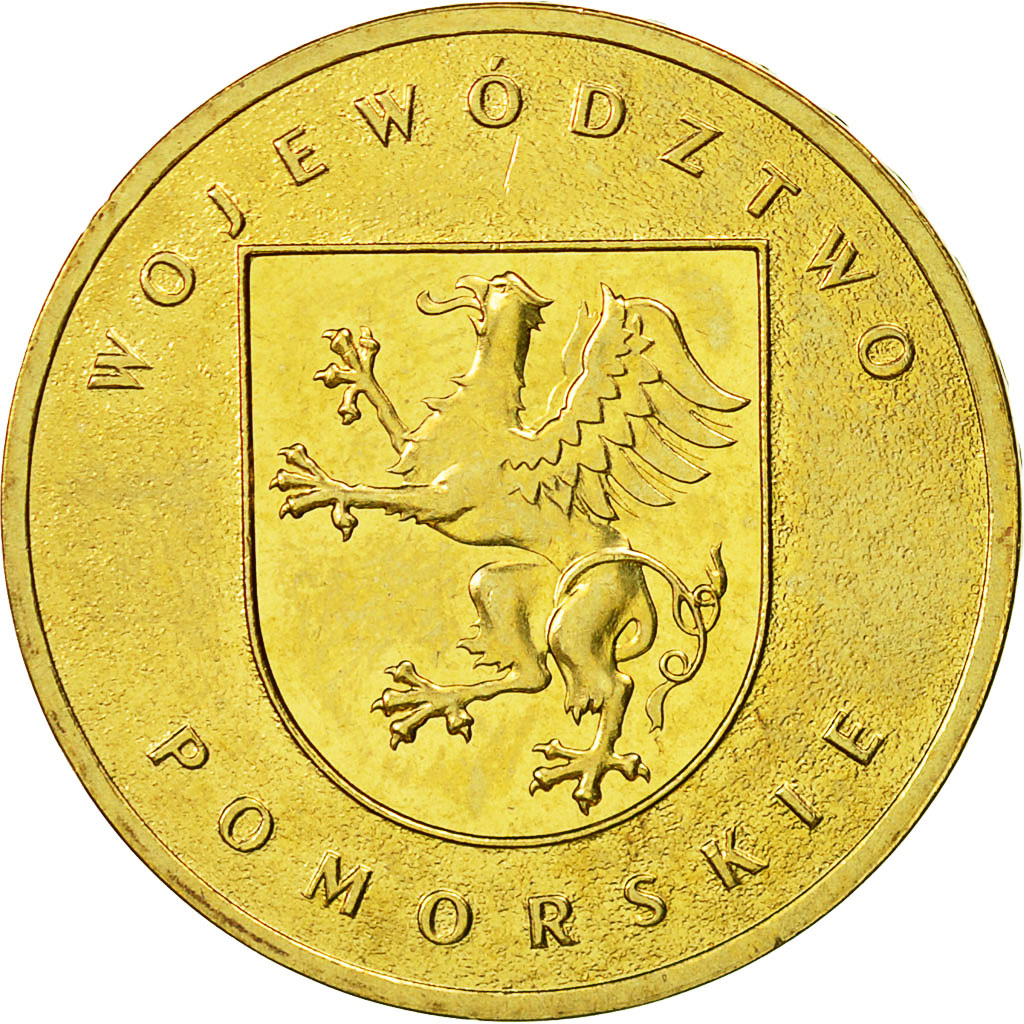 Coin, Poland, 2 Zlote, 2004, Warsaw, AU(55-58), Brass, KM:492