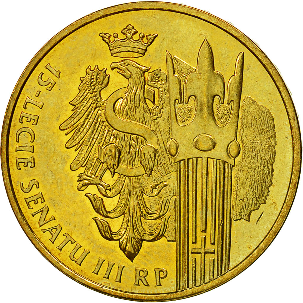 Coin, Poland, 2 Zlote, 2004, Warsaw, AU(55-58), Brass, KM:503