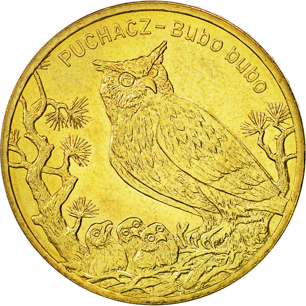 Coin, Poland, 2 Zlote, 2005, Warsaw, AU(55-58), Brass, KM:520
