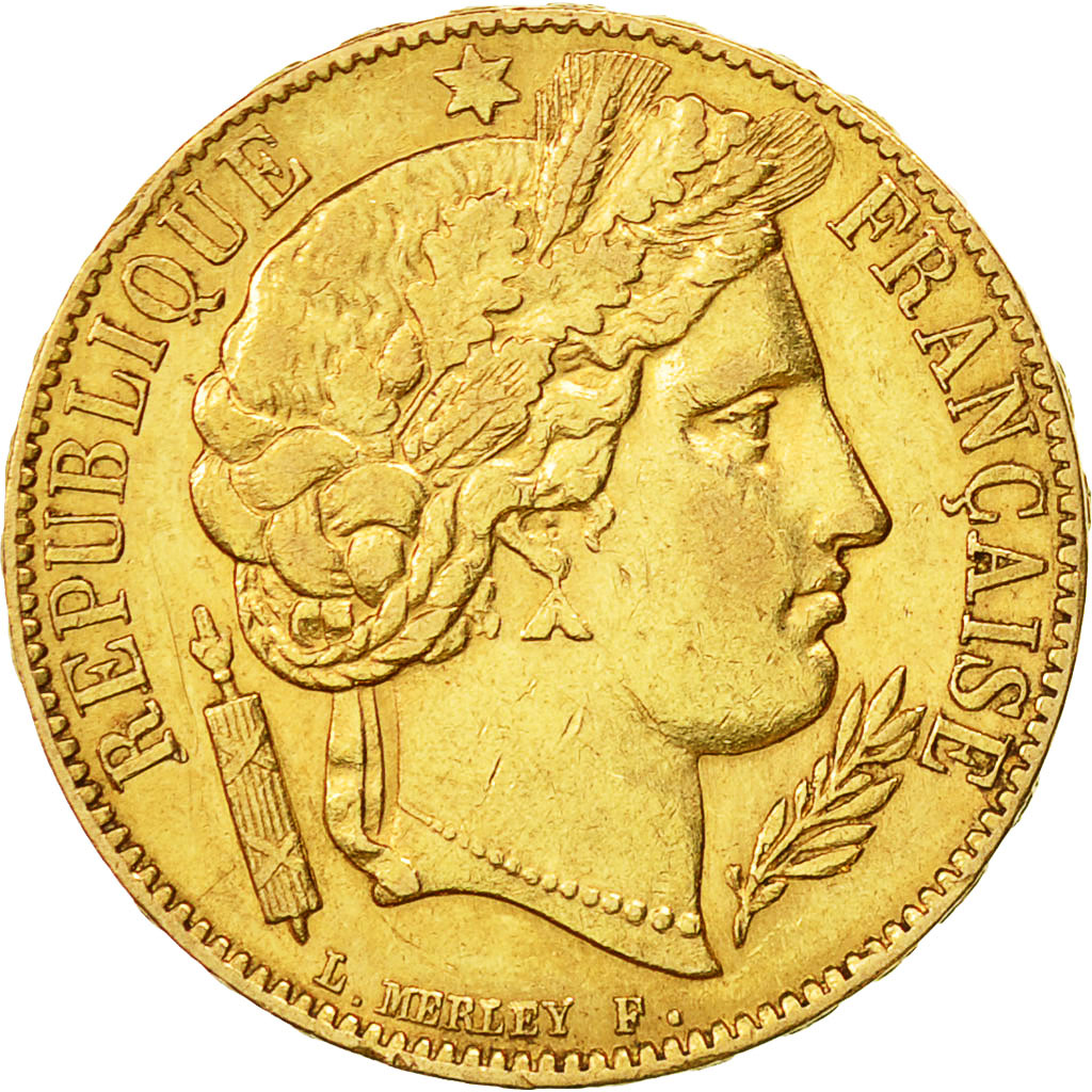 Moneta, Francia, Cérès, 20 Francs, 1851, Paris, BB+, Oro, KM:762, Gadoury:1059