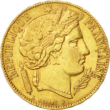Moneta, Francia, Cérès, 20 Francs, 1851, Paris, BB+, Oro, KM:762, Gadoury:1059