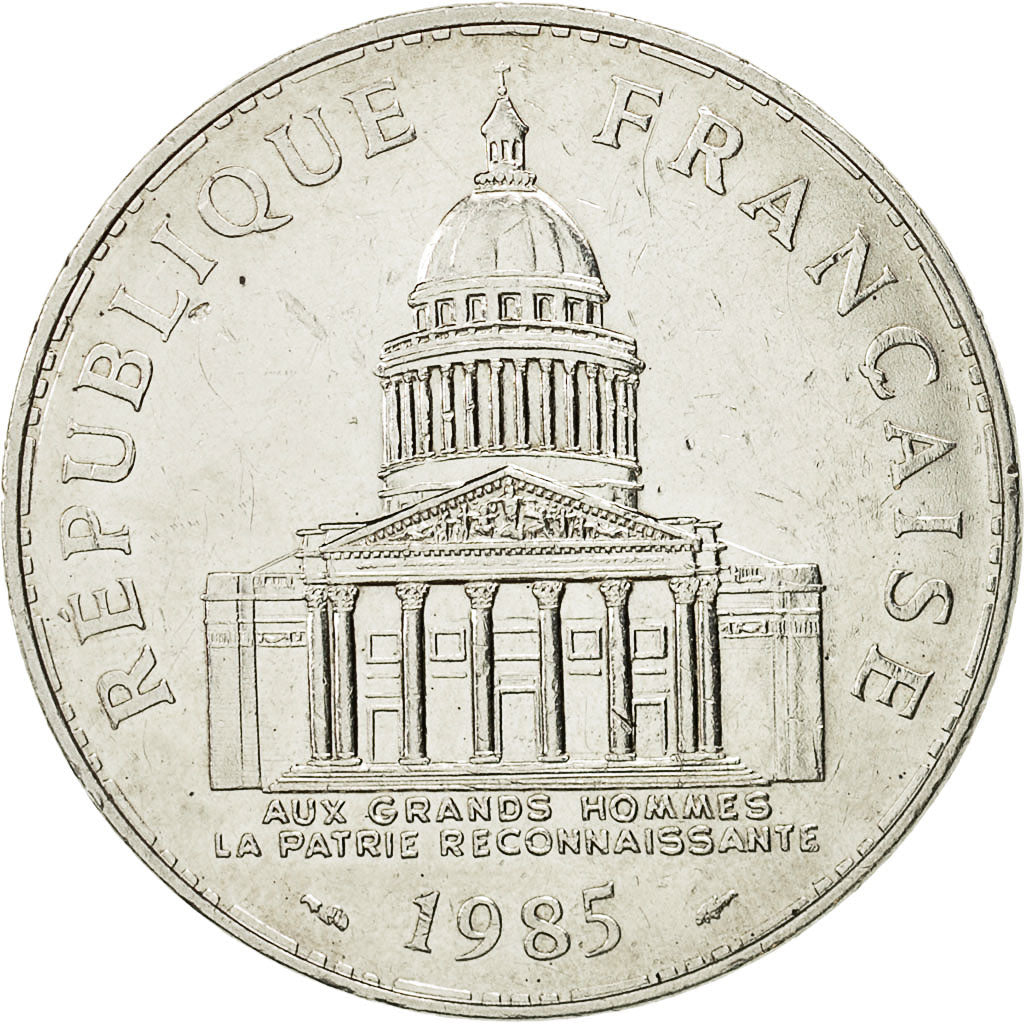 Coin, France, Panthéon, 100 Francs, 1985, Paris, AU(50-53), Silver, KM:951.1