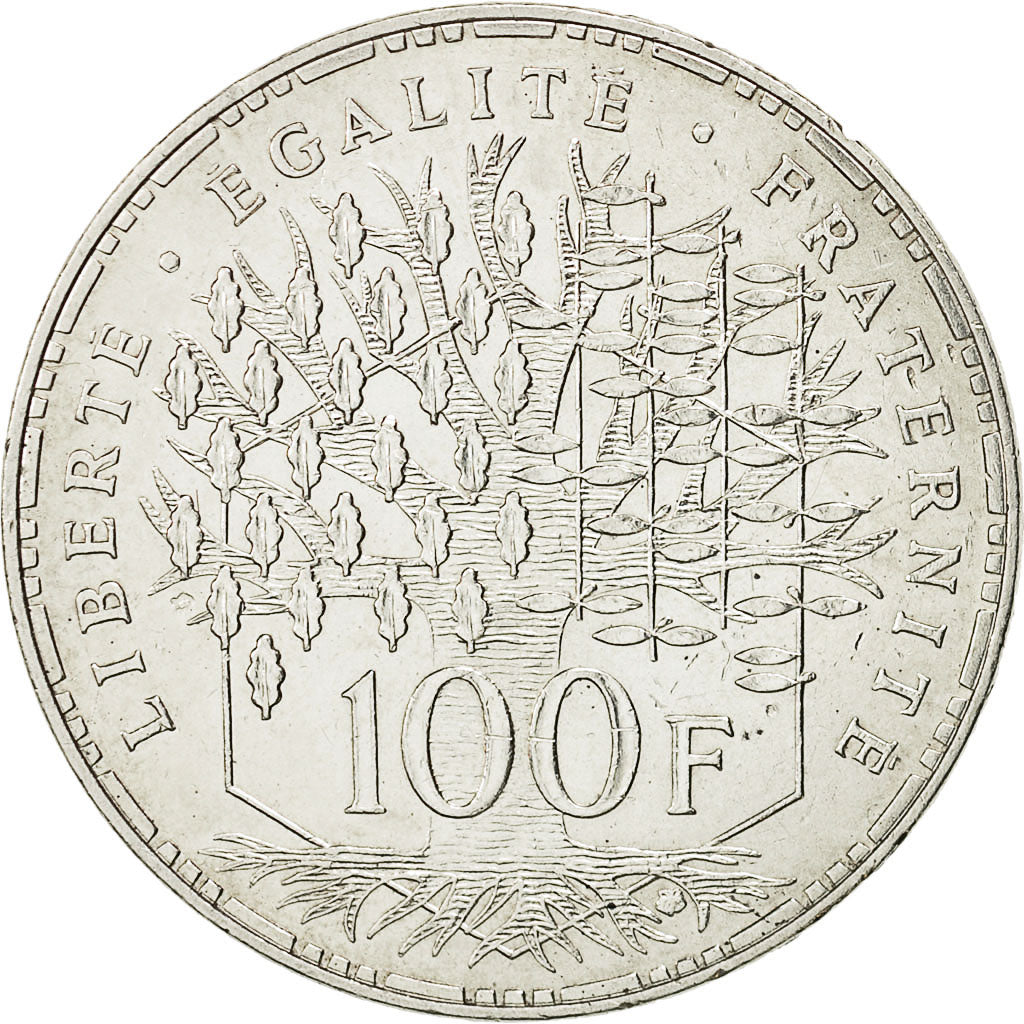 Coin, France, Panthéon, 100 Francs, 1985, Paris, AU(50-53), Silver, KM:951.1