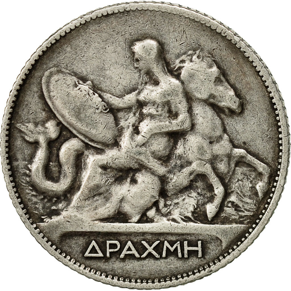 Coin, Greece, George I, Drachma, 1911, EF(40-45), Silver, KM:60