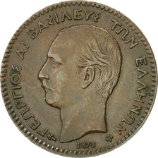 Moneta, Grecia, George I, Lepton, 1878, Bordeaux, BB+, Rame, KM:52