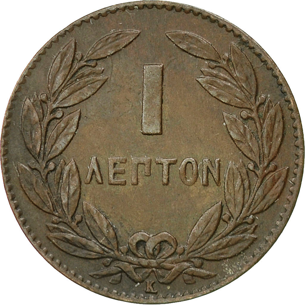 Coin, Greece, George I, Lepton, 1878, Bordeaux, AU(50-53), Copper, KM:52