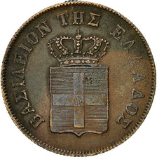 Moneda, Grecia, Othon, 10 Lepta, 1848, Athens, MBC, Cobre, KM:29