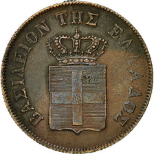 Coin, Greece, Othon, 10 Lepta, 1848, Athens, EF(40-45), Copper, KM:29