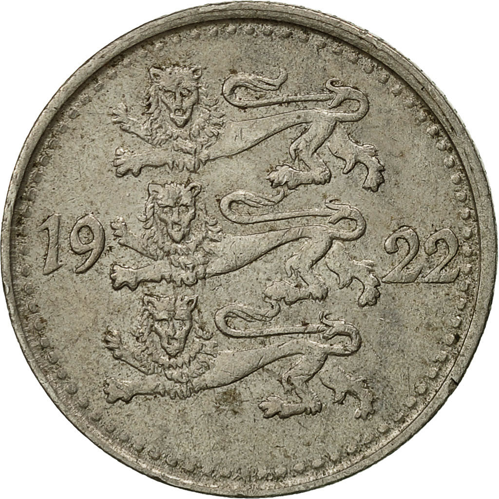 Estonia, Mark, 1922, BB, Rame-nichel, KM:1
