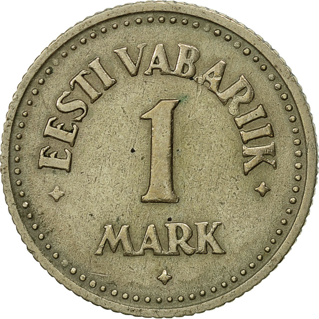 Estonia, Mark, 1924, SS, Nickel-Bronze, KM:1a