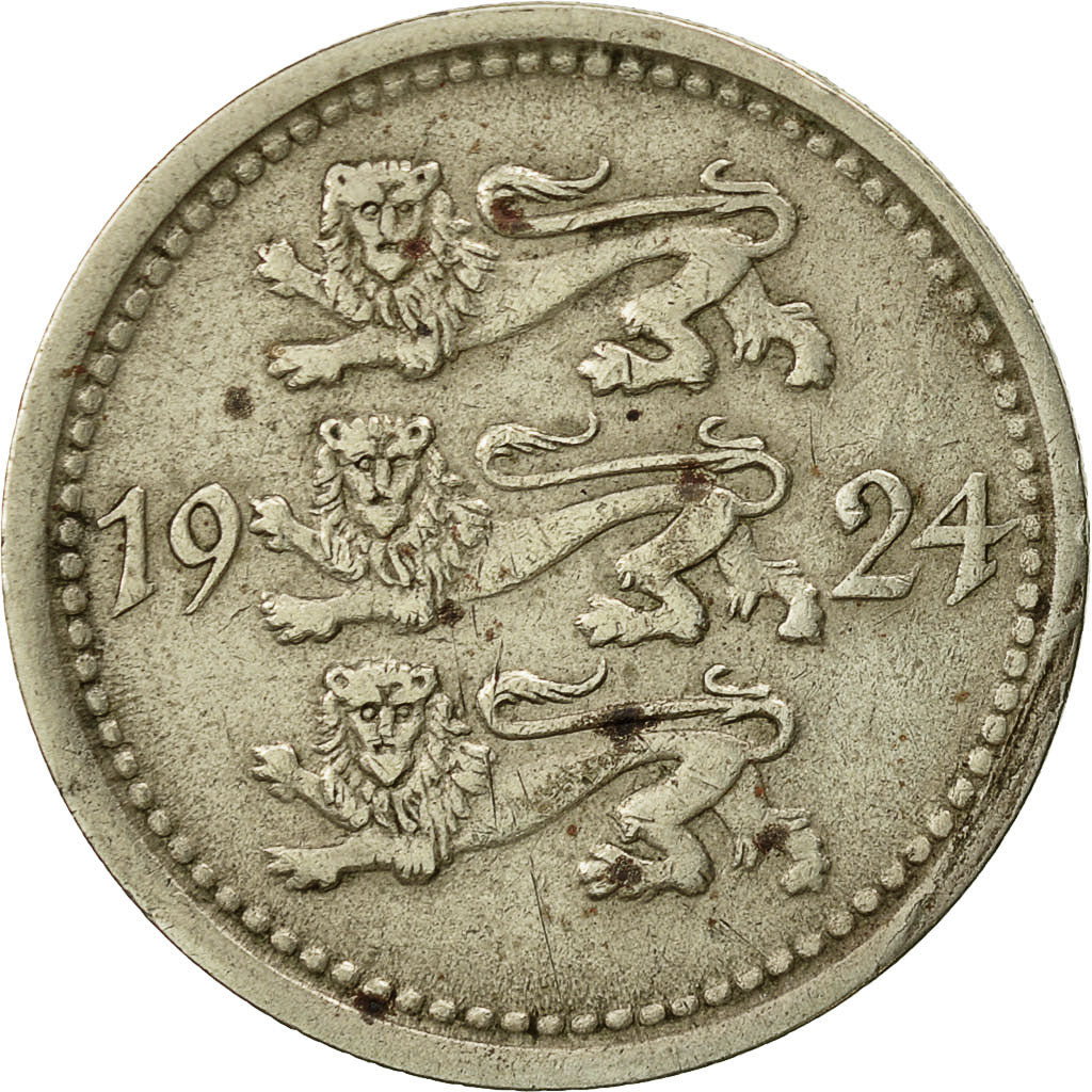 Estonia, 5 Marka, 1924, EF(40-45), Nickel-Bronze, KM:3a