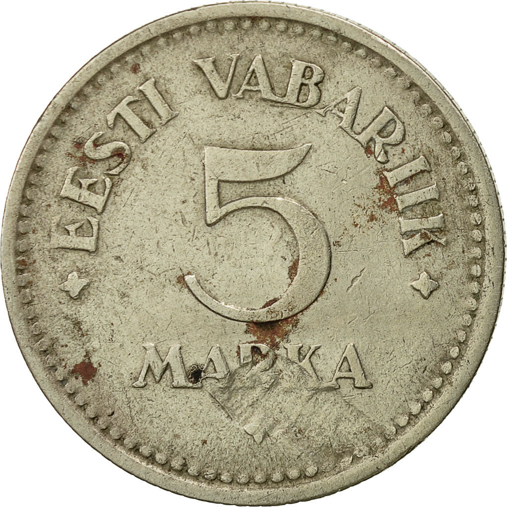 Estonia, 5 Marka, 1924, EF(40-45), Nickel-Bronze, KM:3a