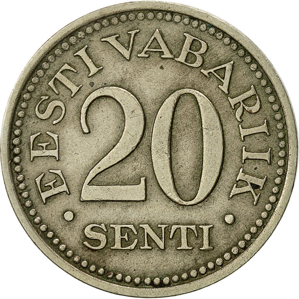 Coin, Estonia, 20 Senti, 1935, EF(40-45), Nickel-Bronze, KM:17