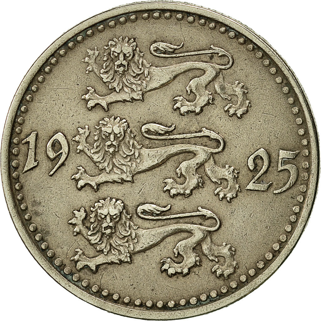 Estonia, 10 Marka, 1925, SS, Nickel-Bronze, KM:4