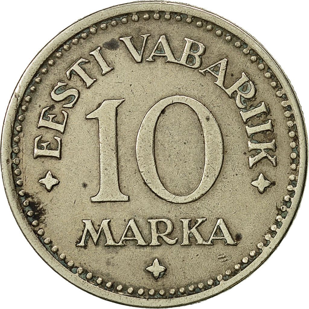 Estonia, 10 Marka, 1925, SS, Nickel-Bronze, KM:4
