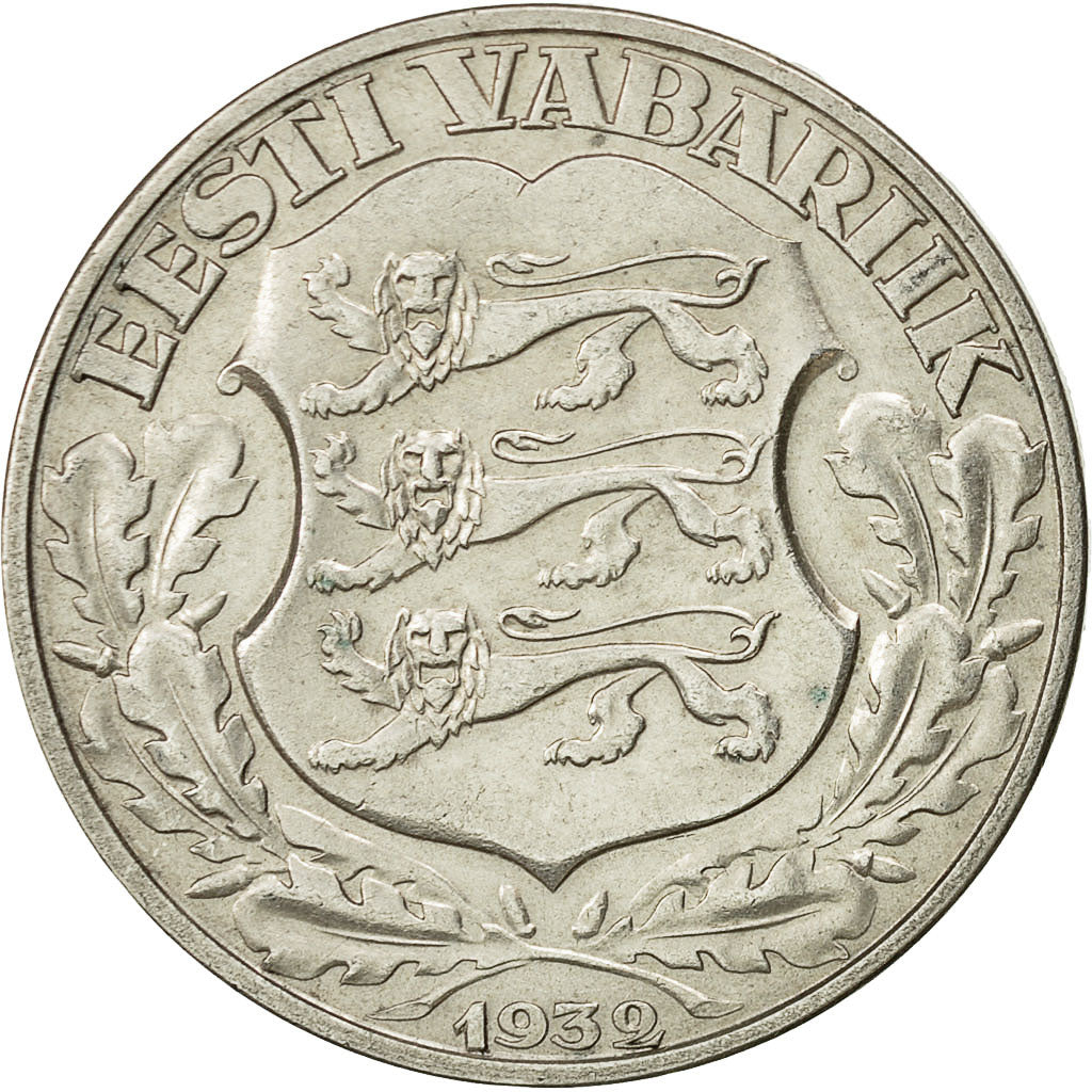 Estonia, 2 Krooni, 1932, EF(40-45), Silver, KM:13