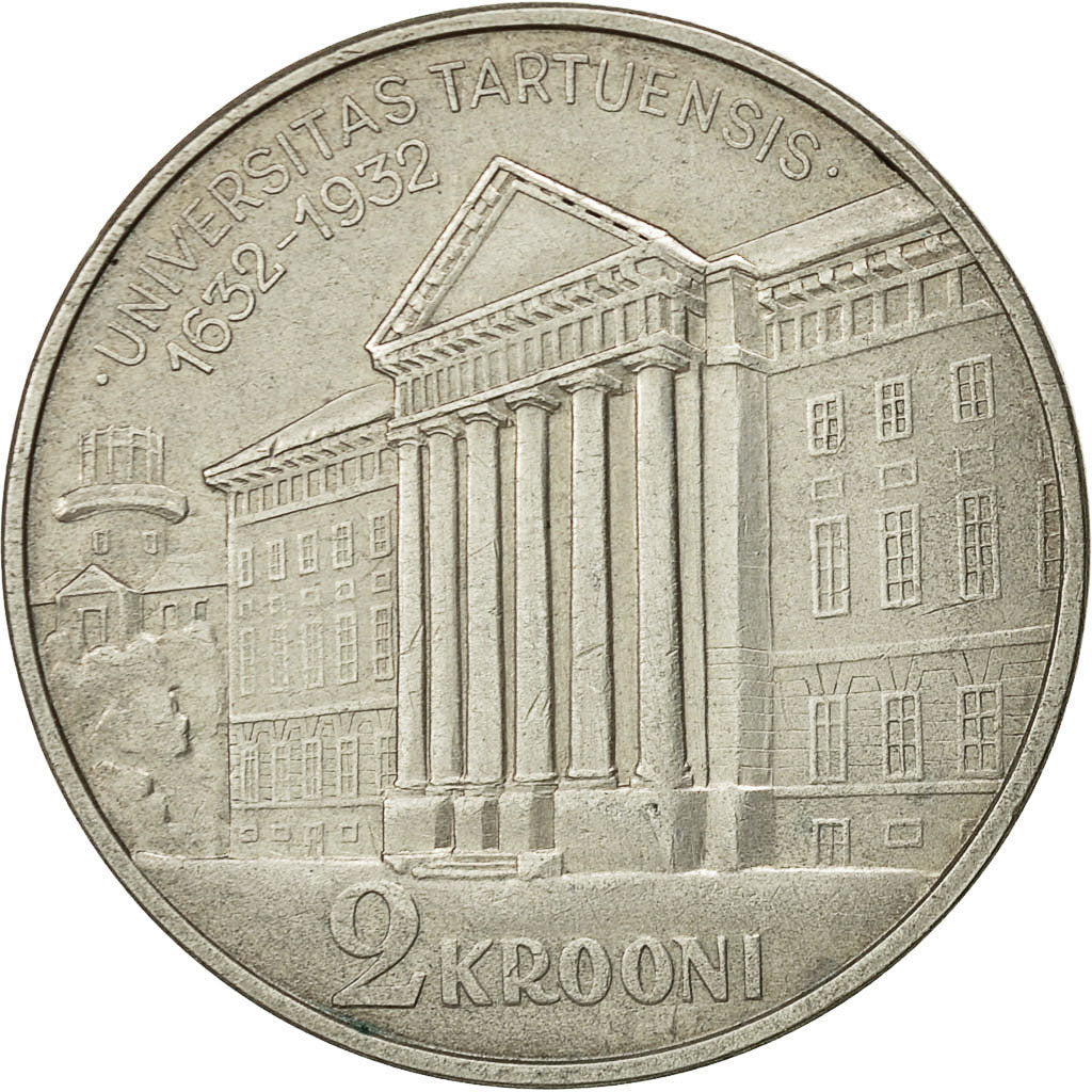 Estonia, 2 Krooni, 1932, EF(40-45), Silver, KM:13