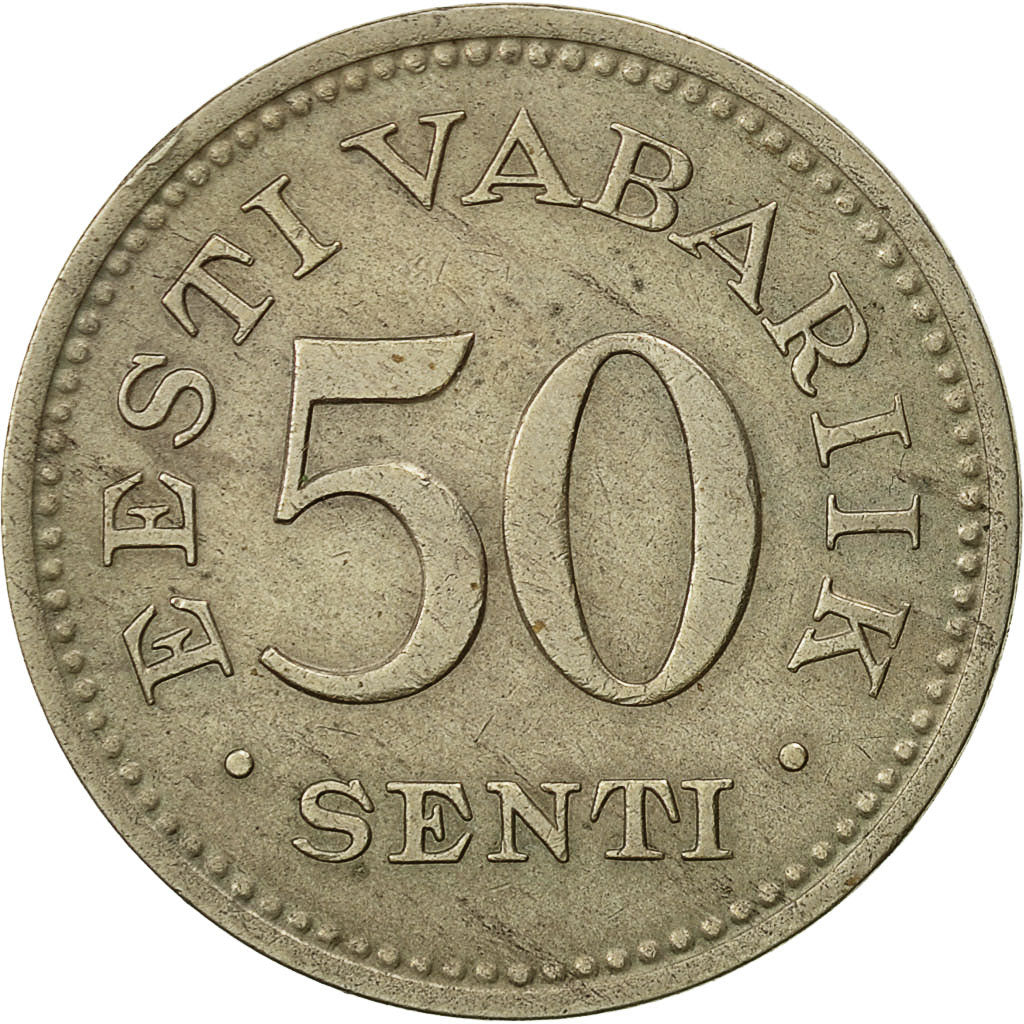 Estonia, 50 Senti, 1936, EF(40-45), Nickel-Bronze, KM:18
