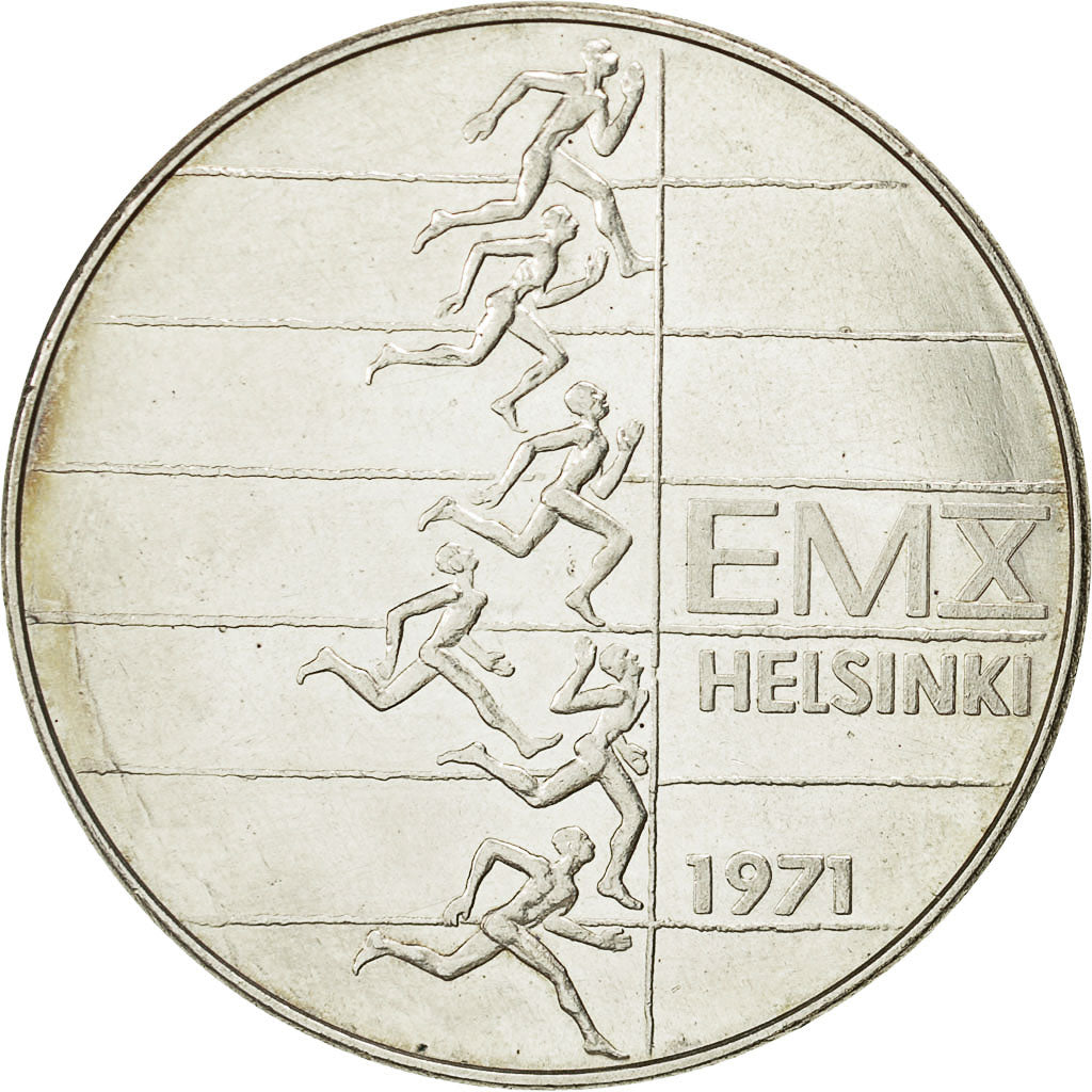 Coin, Finland, 10 Markkaa, 1971, AU(50-53), Silver, KM:52