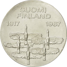 Munten, Finland, 10 Markkaa, 1967, ZF+, Zilver, KM:50