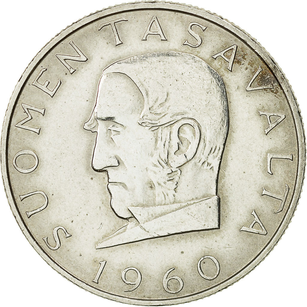 Coin, Finland, 1000 Markkaa, 1960, AU(55-58), Silver, KM:43