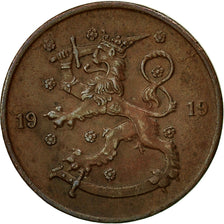 Moneta, Finlandia, 5 Pennia, 1919, BB, Rame, KM:22