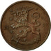 Moneta, Finlandia, 5 Pennia, 1919, BB, Rame, KM:22