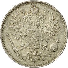 Finland, Nicholas II, 50 Penniä, 1916, AU(50-53), Silver, KM:2.2