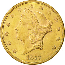 Moneda, Estados Unidos, Liberty Head, $20, Double Eagle, 1877, U.S. Mint, San