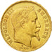 Moneda, Francia, Napoleon III, Napoléon III, 20 Francs, 1868, Strasbourg, MBC+