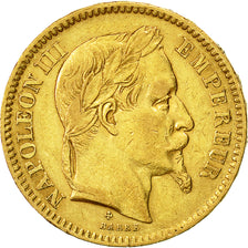 Moneta, Francja, Napoleon III, Napoléon III, 20 Francs, 1864, Strasbourg