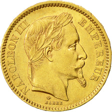 France, Napoleon III, 20 Francs, 1865, Paris, EF(40-45), Gold, KM 801.1
