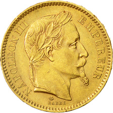 France, Napoleon III, 20 Francs, 1863, Paris, EF(40-45), Gold, KM 801.1