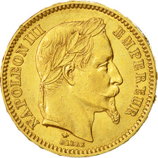 France, Napoleon III, 20 Francs, 1861, Paris, EF(40-45), Gold, KM 801.1