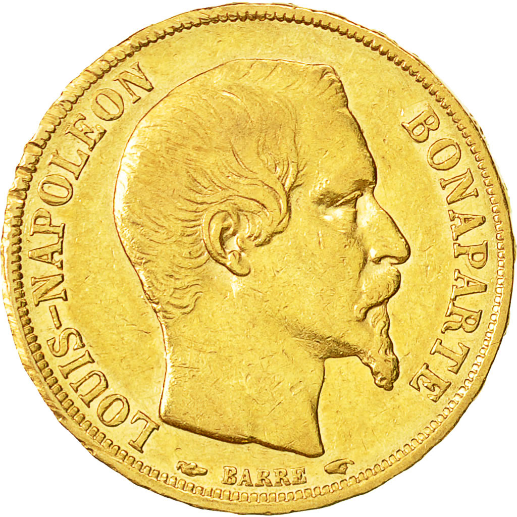 Coin, France, Napoleon III, Napoléon III, 20 Francs, 1852, Paris, AU(50-53)