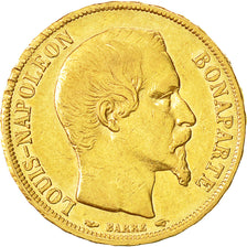 Coin, France, Napoleon III, Napoléon III, 20 Francs, 1852, Paris, AU(50-53)