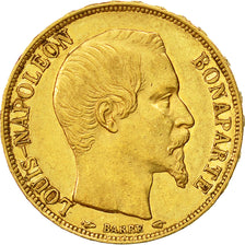 Moneda, Francia, Napoleon III, Napoléon III, 20 Francs, 1852, Paris, MBC+, Oro