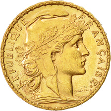 France, Marianne, 20 Francs, 1905, Paris, AU(55-58), Gold, KM:847, Gadoury:1064