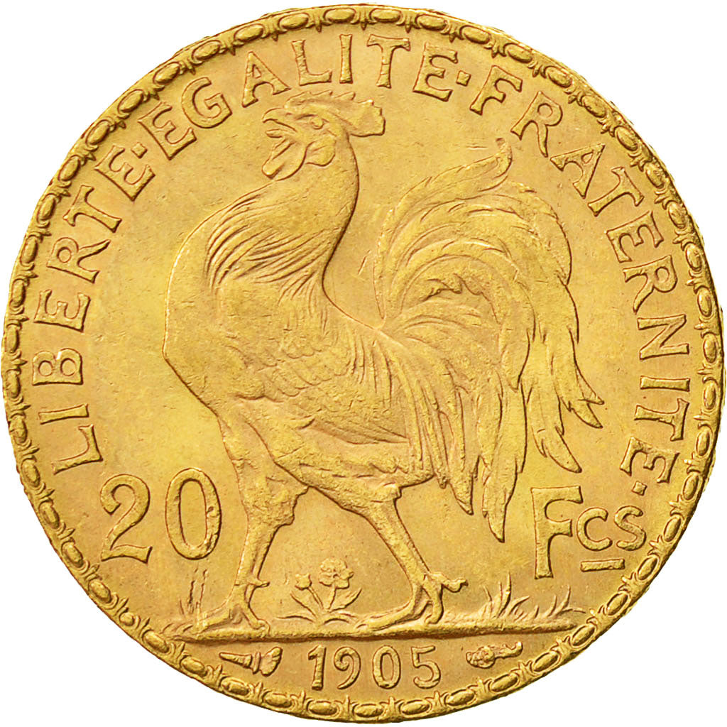Moneta, Francia, Marianne, 20 Francs, 1905, Paris, SPL-, Oro, KM:847