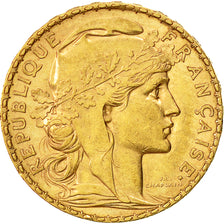 France, Marianne, 20 Francs, 1905, Paris, AU(55-58), Gold, KM:847, Gadoury:1064