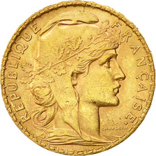 Moneta, Francia, Marianne, 20 Francs, 1906, Paris, SPL-, Oro, KM:847