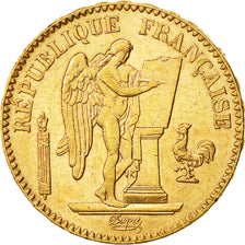 France, Génie, 20 Francs, 1887, Paris, AU(55-58), Gold, KM:825, Gadoury:1063