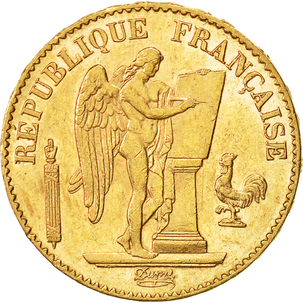 Munten, Frankrijk, Génie, 20 Francs, 1889, Paris, ZF+, Goud, KM:825
