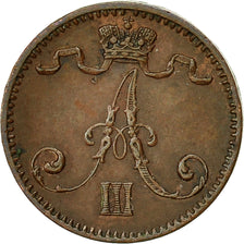 Finland, Alexander III, Penni, 1888, AU(55-58), Copper, KM:10