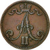 Monnaie, Finlande, Alexander II, 5 Pennia, 1866, TTB+, Cuivre, KM:4.1