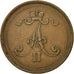 Coin, Finland, Alexander II, 10 Pennia, 1876, EF(40-45), Copper, KM:5.2