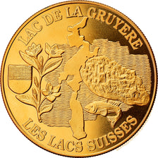 Switzerland, Medal, Le Lac de la Gruyère, MS(64), Copper-Nickel Gilt