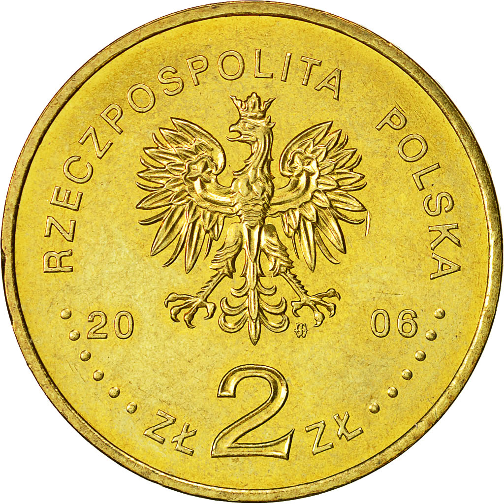 Coin, Poland, 2 Zlote, 2006, Warsaw, MS(63), Brass, KM:571