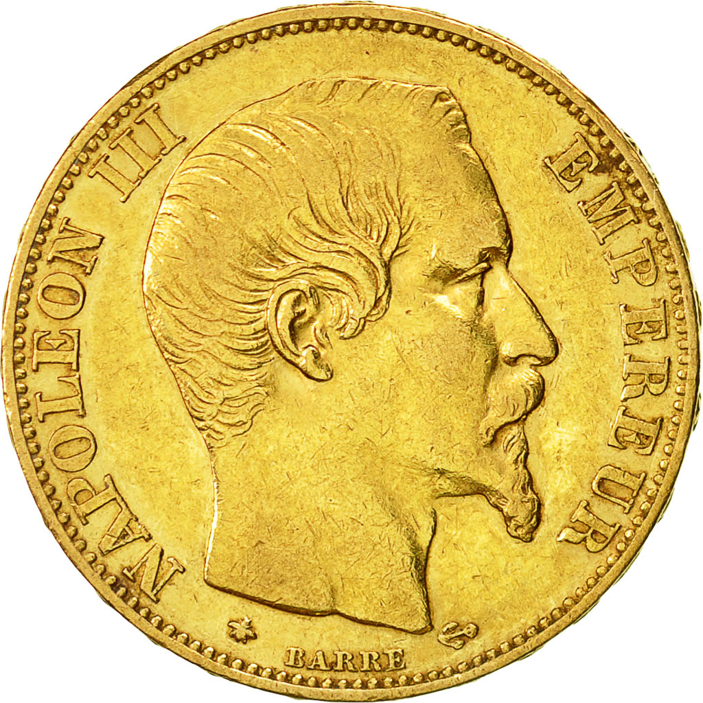 Monnaie, France, Napoleon III, Napoléon III, 20 Francs, 1858, Strasbourg, TTB+