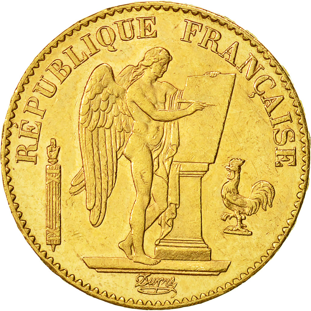 Moneta, Francia, Génie, 20 Francs, 1895, Paris, BB+, Oro, KM:825